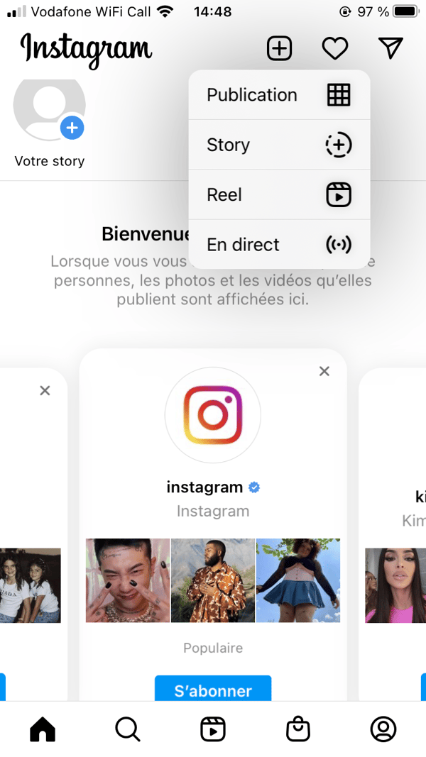 comment publier video instagram